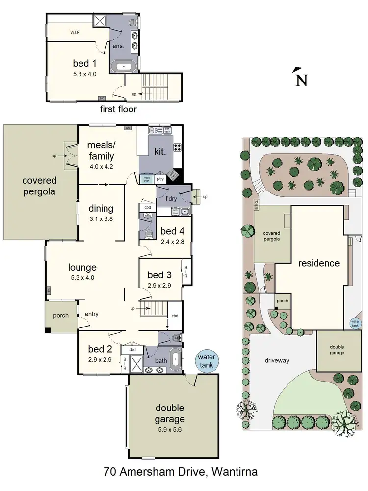 Floorplan of Homely house listing, 70 Amersham Drive, Wantirna VIC 3152