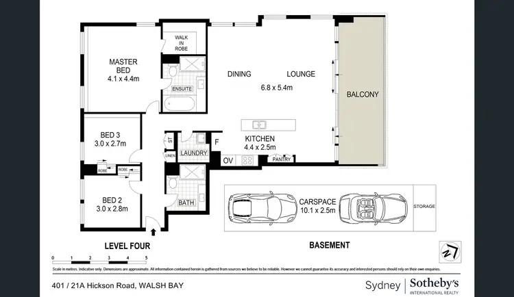 Floorplan of Homely apartment listing, Level 4/21A Hickson Road, Walsh Bay NSW 2000