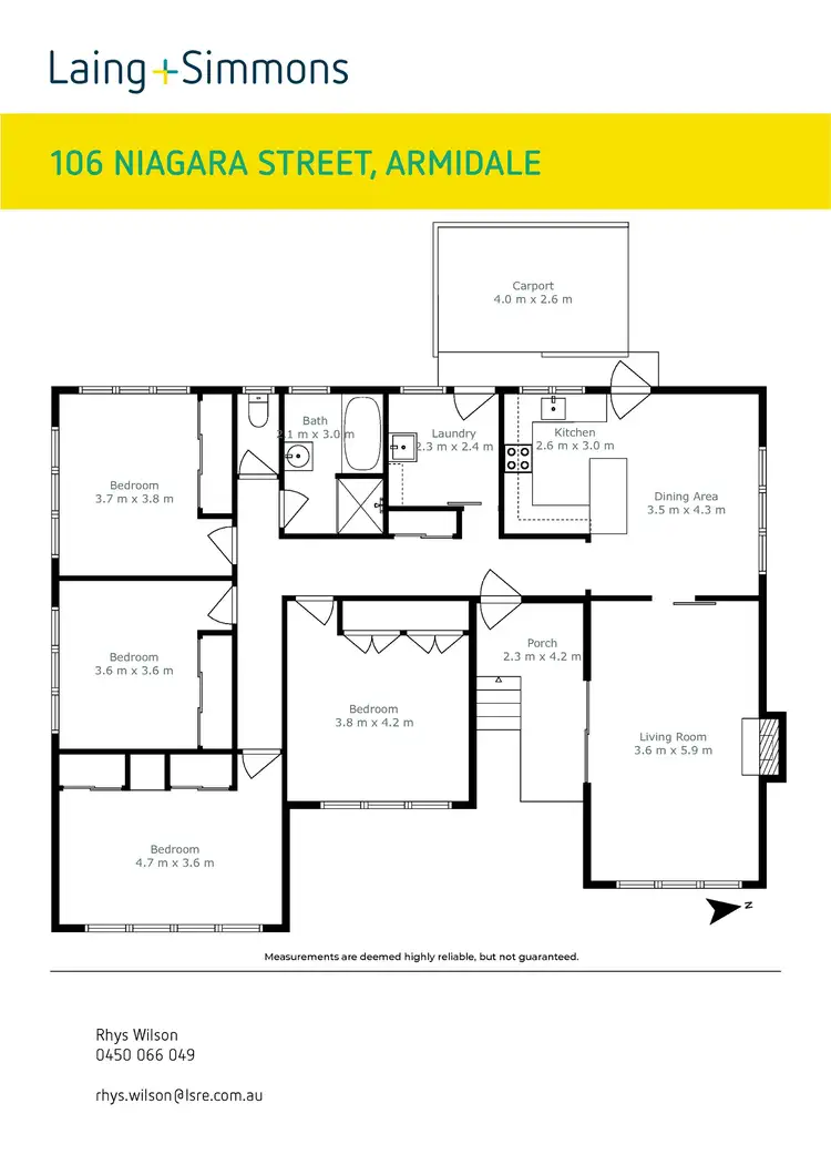 Floorplan of Homely house listing, 106 Niagara Street, Armidale NSW 2350