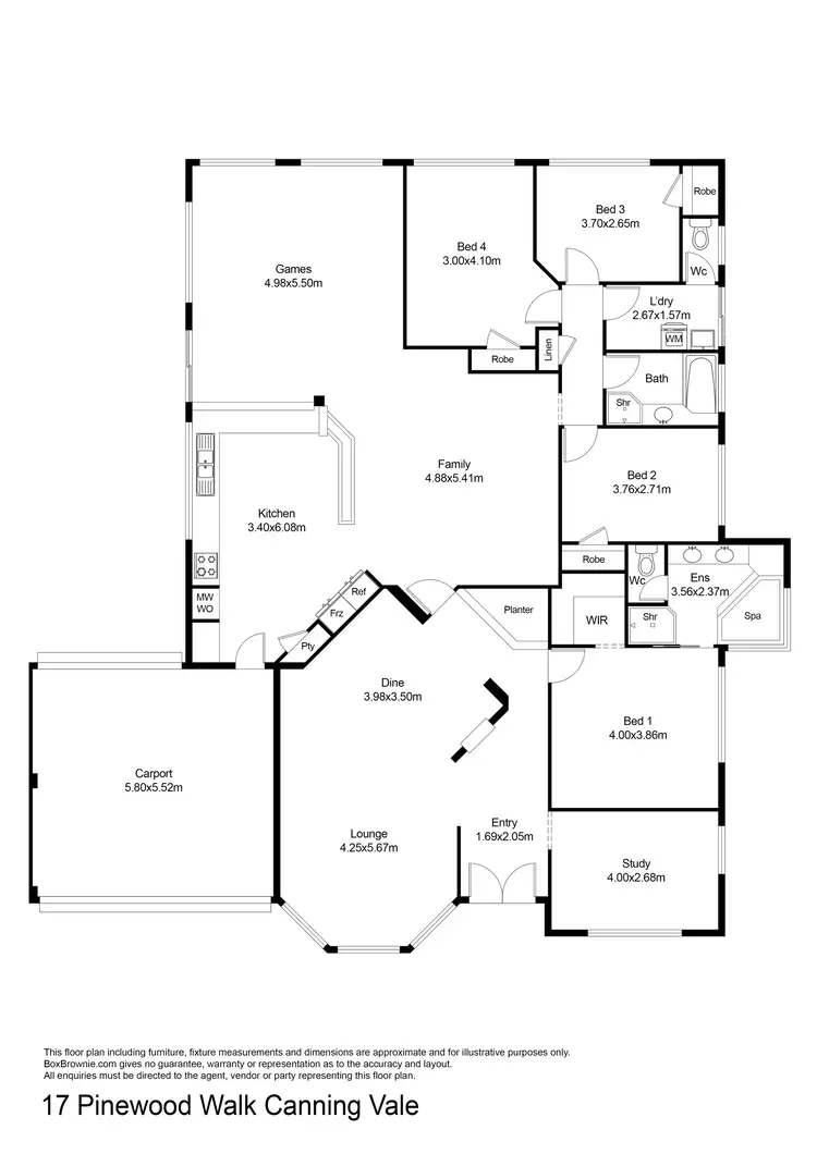 Floorplan of Homely house listing, 17 Pinewood Walk, Canning Vale WA 6155