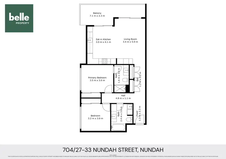 Floorplan of Homely apartment listing, 704/27-33 Nundah Street, Nundah QLD 4012