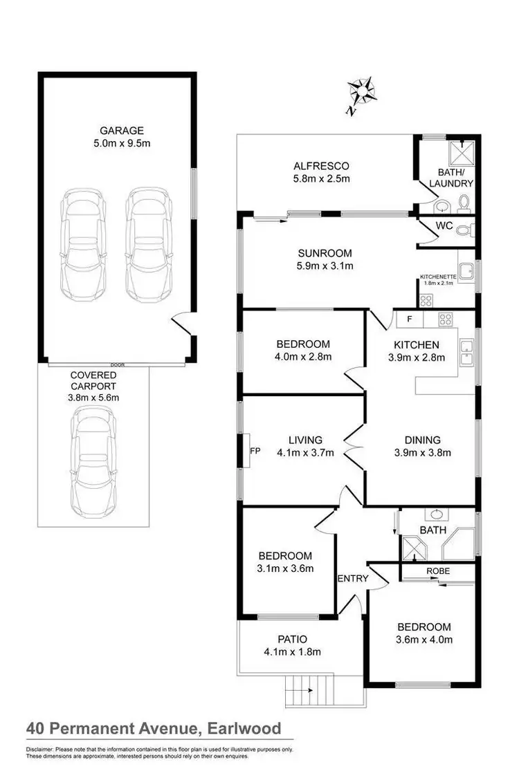 Floorplan of Homely house listing, 40 Permanent Avenue, Earlwood NSW 2206
