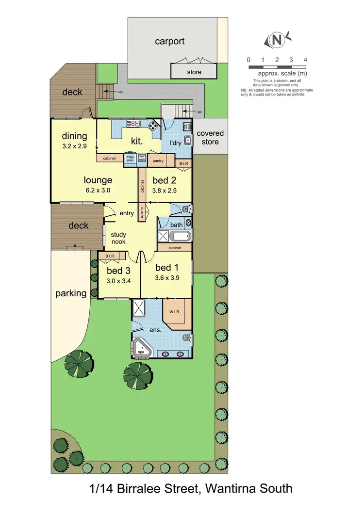 Floorplan of Homely unit listing, 1/14 Birralee Street, Wantirna South VIC 3152