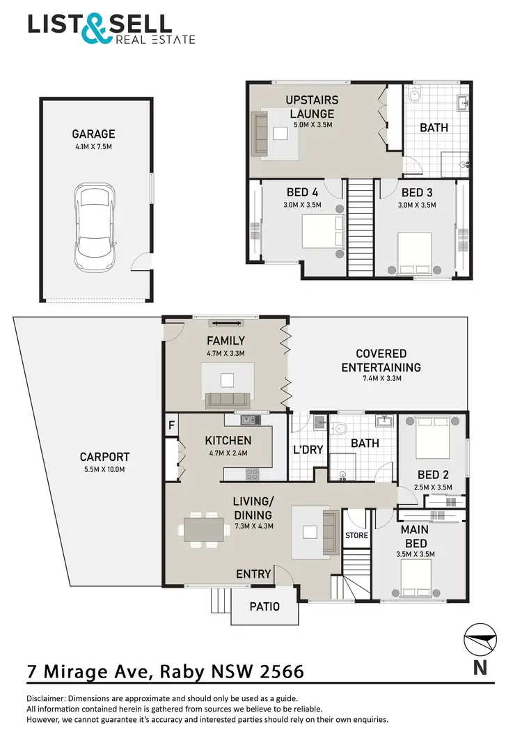 Floorplan of Homely house listing, 7 Mirage Avenue, Raby NSW 2566
