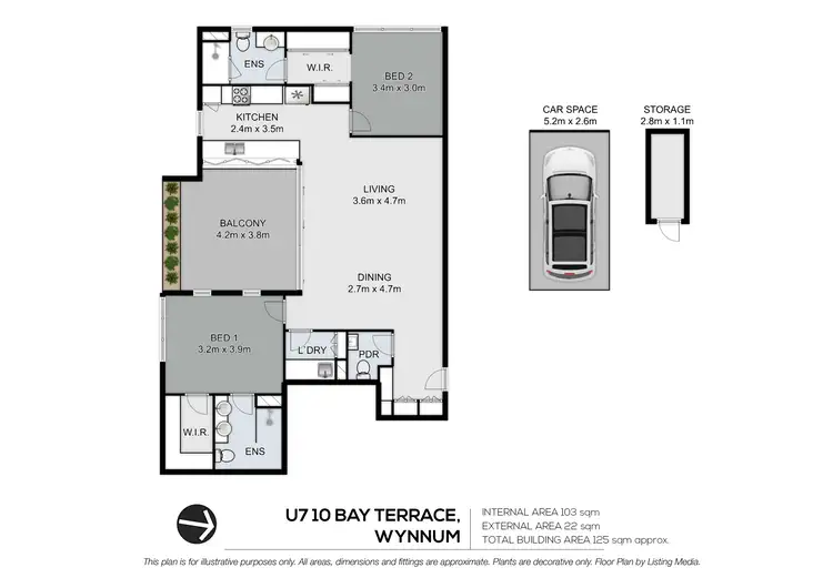 Floorplan of Homely apartment listing, 7/10 Bay Terrace, Wynnum QLD 4178