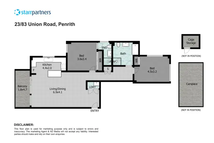 Floorplan of Homely unit listing, 23/83-85 Union Road, Penrith NSW 2750