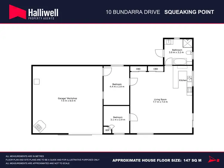 Floorplan of Homely house listing, 10 Bundarra Drive, Squeaking Point TAS 7307