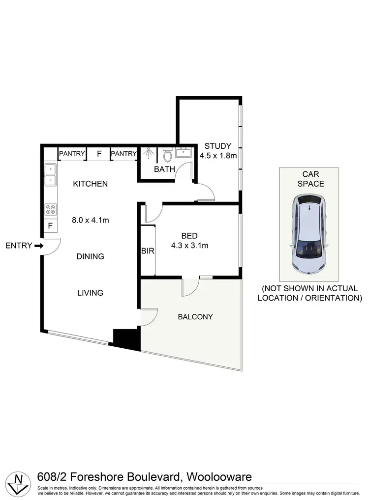 Floorplan of Homely apartment listing, 608/2 Foreshore Boulevarde, Woolooware NSW 2230