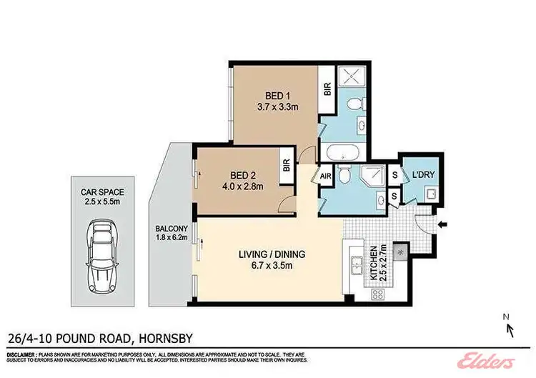 Floorplan of Homely apartment listing, 26/4-10 Pound Road, Hornsby NSW 2077
