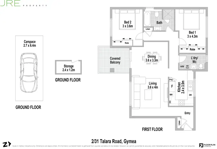 Floorplan of Homely unit listing, 2/31 Talara Road, Gymea NSW 2227