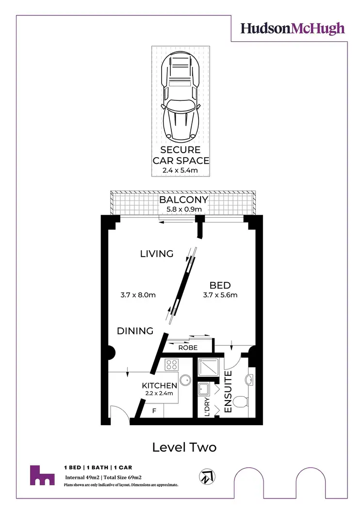 Floorplan of Homely apartment listing, 202/22 Colgate Avenue, Balmain NSW 2041