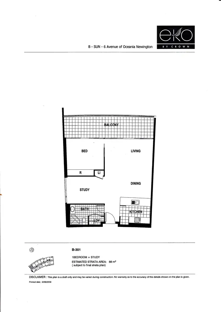 Floorplan of Homely apartment listing, B301/1 Avenue Of Europe, Newington NSW 2127