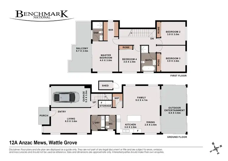 Floorplan of Homely house listing, 12A Anzac Mew, Wattle Grove NSW 2173