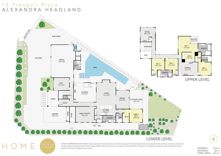 Floorplan of Homely house listing, 15 Tranquil Place, Alexandra Headland QLD 4572