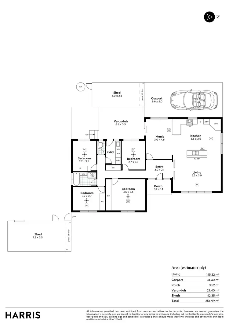 Floorplan of Homely house listing, 1 Brixham Road, St Agnes SA 5097