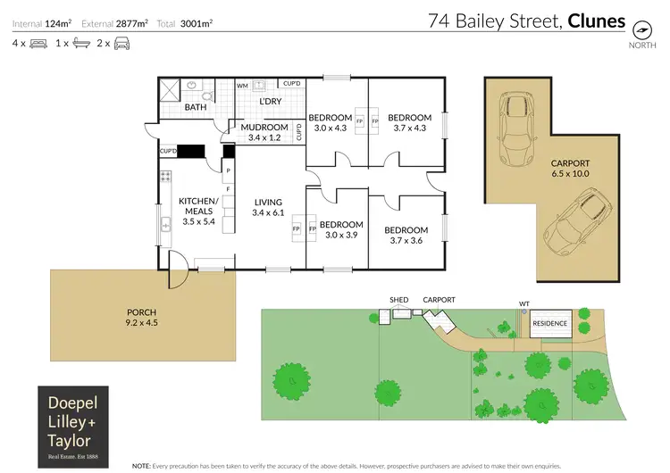 Floorplan of Homely house listing, 74 Bailey Street, Clunes VIC 3370
