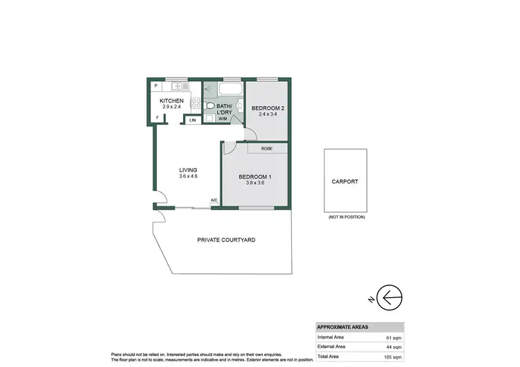 Floorplan of Homely unit listing, 1/6 Jeffrey Street, Brooklyn Park SA 5032