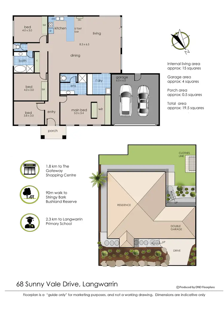 Floorplan of Homely house listing, 68 Sunny Vale Drive, Langwarrin VIC 3910