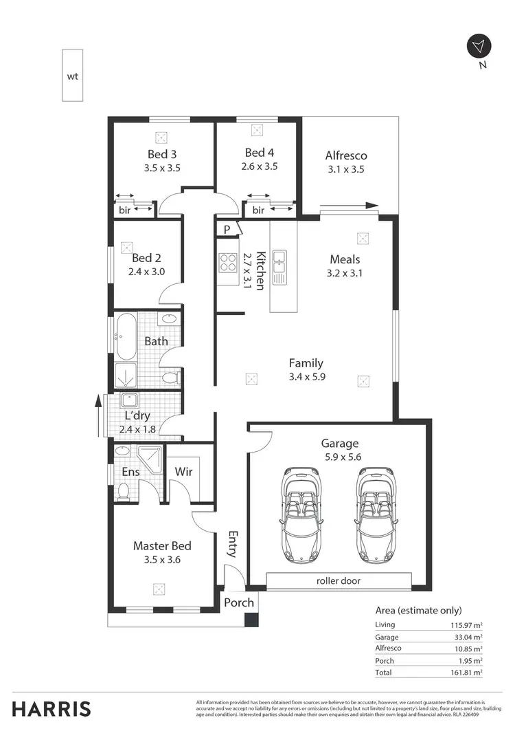 Floorplan of Homely house listing, 7 Mattei Court, Evanston SA 5116