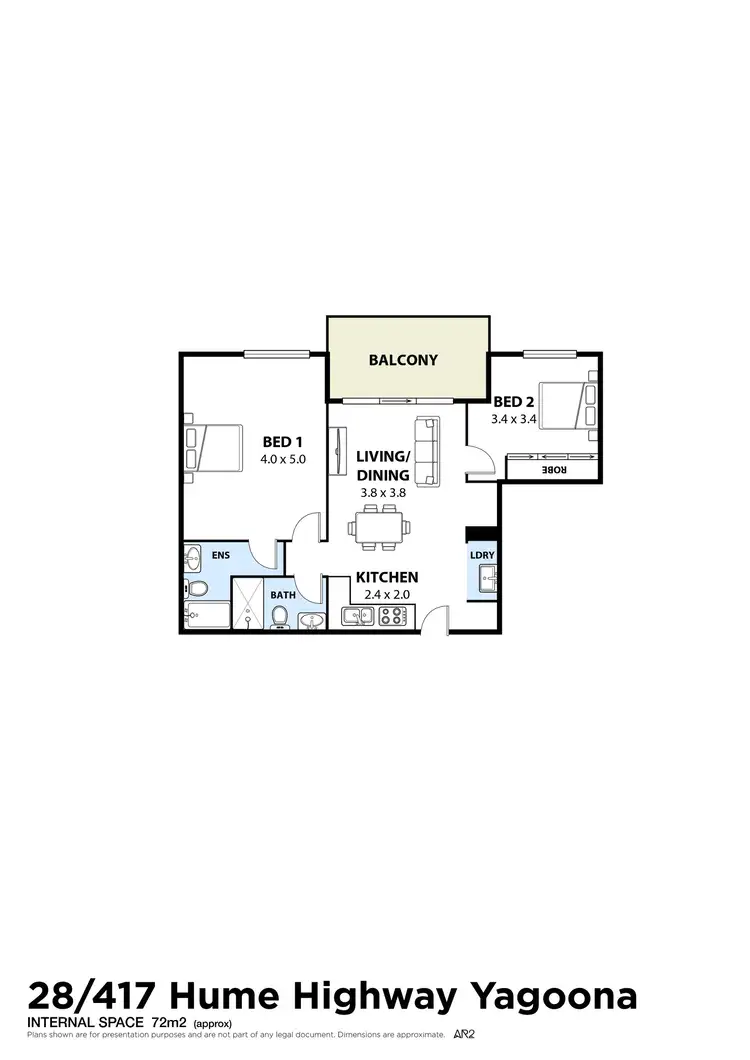 Floorplan of Homely apartment listing, 28/417 Hume Highway, Yagoona NSW 2199