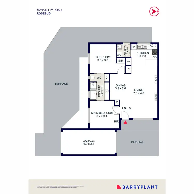 Floorplan of Homely unit listing, 15/72 Jetty Road, Rosebud VIC 3939