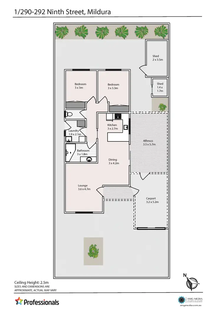 Floorplan of Homely unit listing, 1/290-292 Ninth Street, Mildura VIC 3500