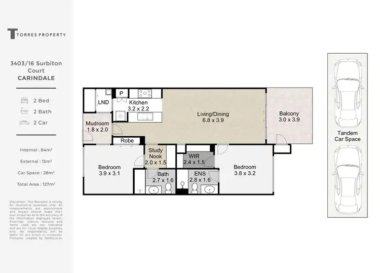 Floorplan of Homely unit listing, 3403/16 Surbiton Court, Carindale QLD 4152