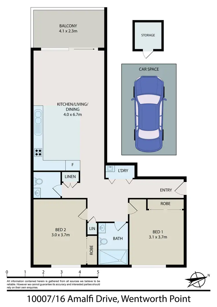 Floorplan of Homely apartment listing, 10007/16 Amalfi Drive, Wentworth Point NSW 2127