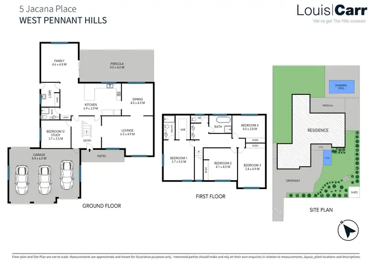 Floorplan of Homely house listing, 5 Jacana Place, West Pennant Hills NSW 2125