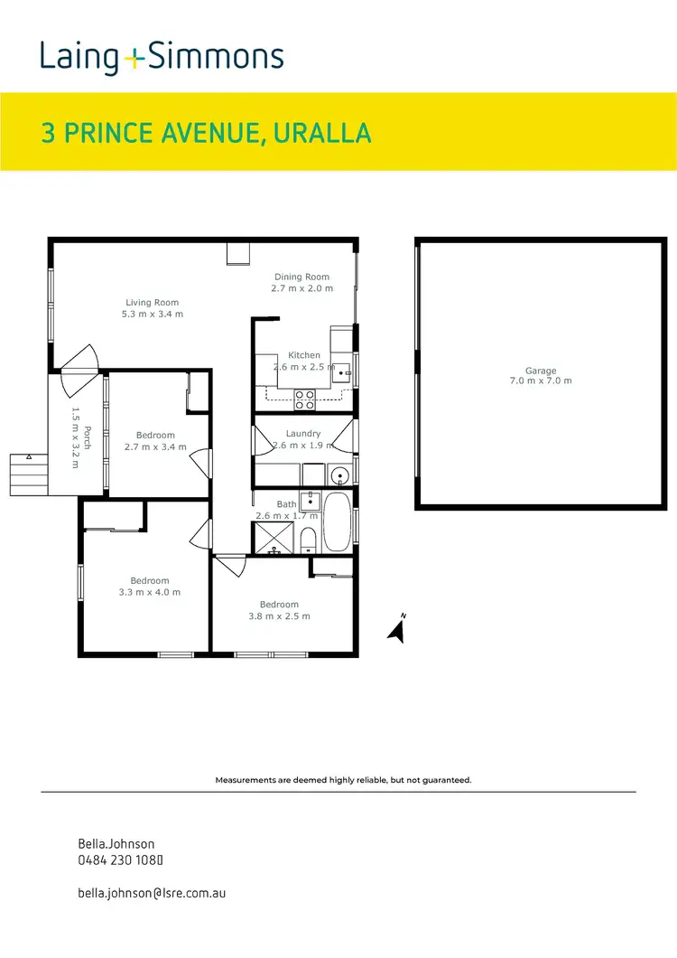 Floorplan of Homely house listing, 3 Prince Avenue, Uralla NSW 2358