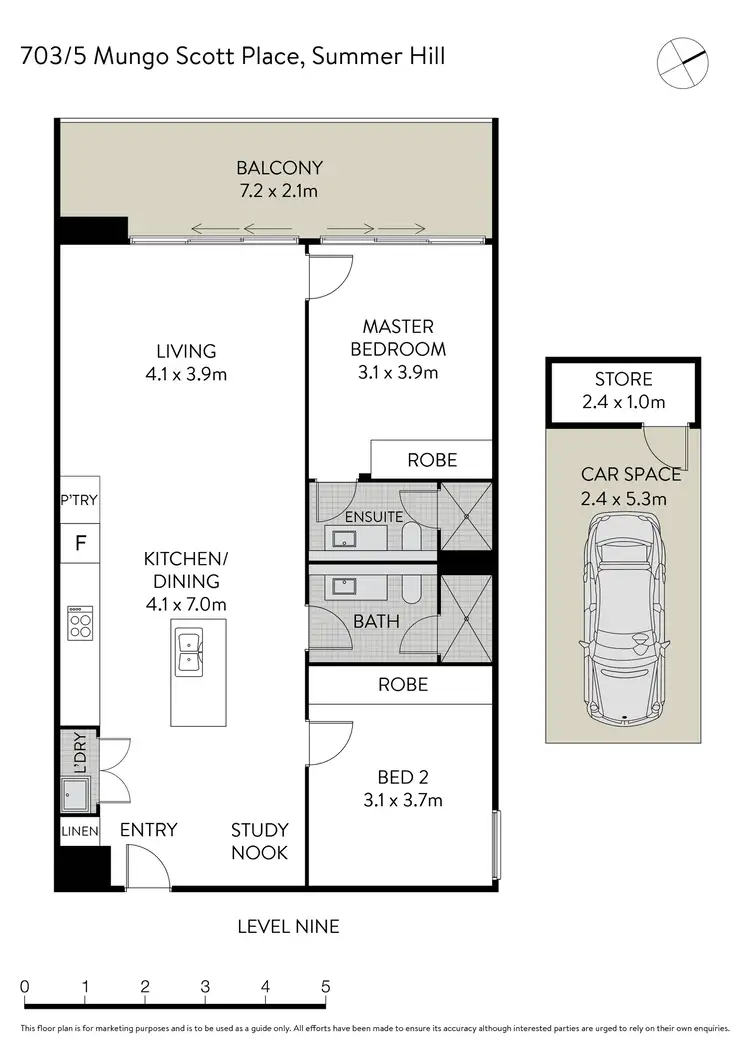 Floorplan of Homely unit listing, 703/5 Mungo Scott Place, Summer Hill NSW 2130