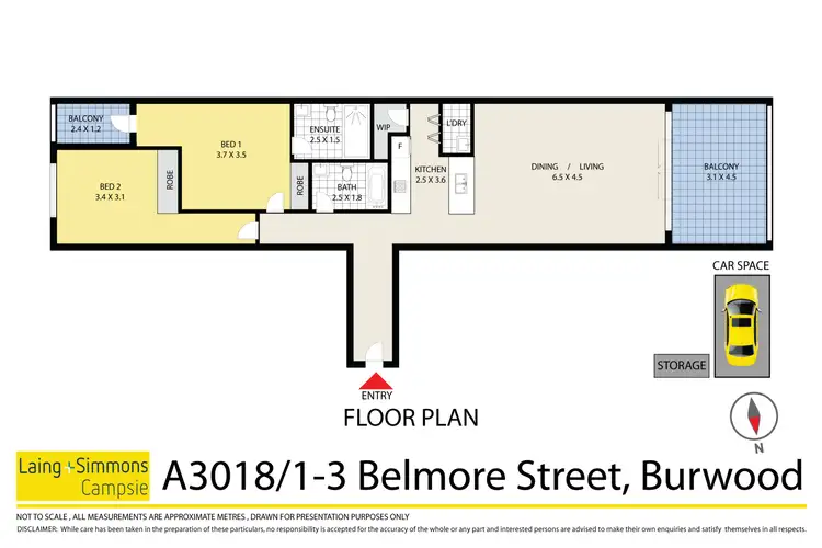 Floorplan of Homely apartment listing, A3018/1-3 Belmore Street, Burwood NSW 2134