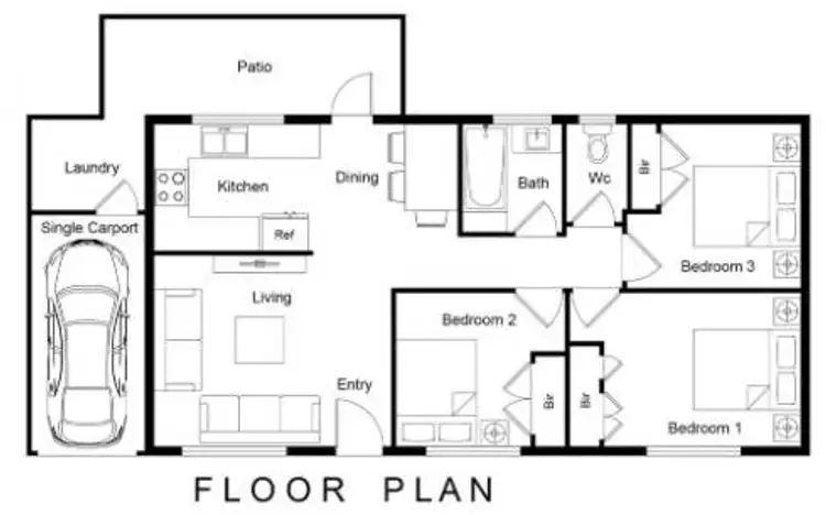 Floorplan of Homely unit listing, 9B Sonia Street, Rasmussen QLD 4815