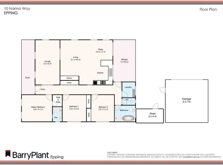 Floorplan of Homely house listing, 10 Narina Way, Epping VIC 3076