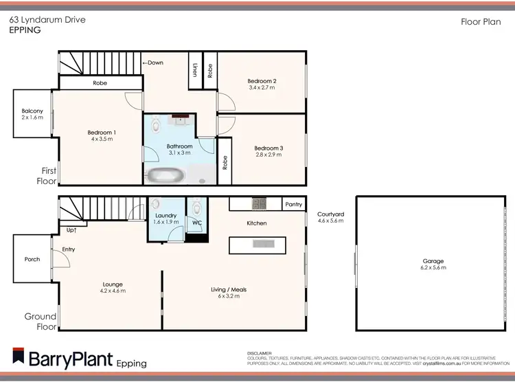 Floorplan of Homely townhouse listing, 63 Lyndarum Drive, Epping VIC 3076