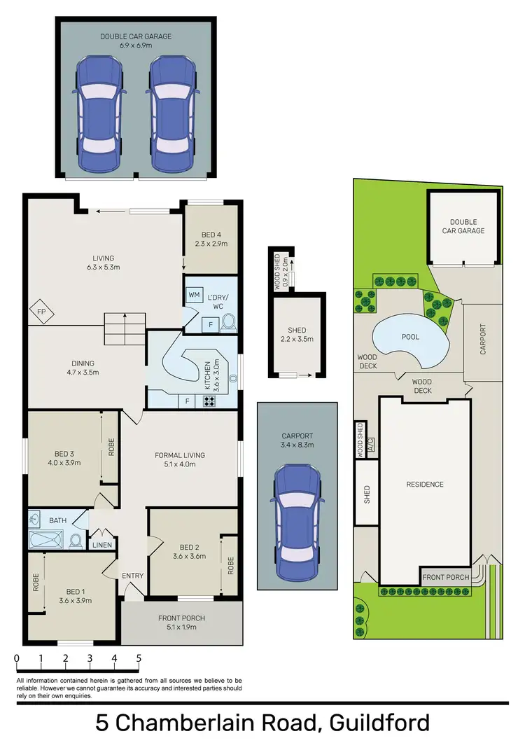 Floorplan of Homely house listing, 5 Chamberlain Road, Guildford NSW 2161