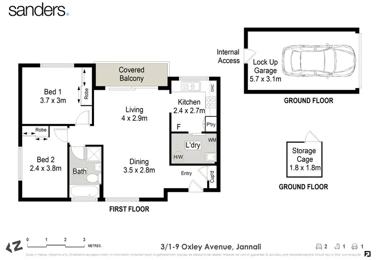Floorplan of Homely unit listing, 3/1-9 Oxley Avenue, Jannali NSW 2226