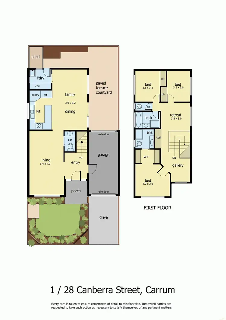 Floorplan of Homely townhouse listing, 1/28-30 Canberra Street, Carrum VIC 3197