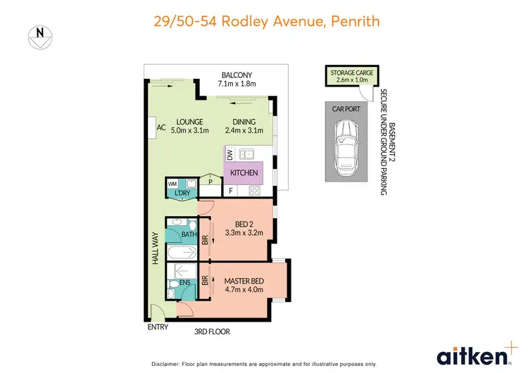 Floorplan of Homely unit listing, 29/50 Rodley Avenue, Penrith NSW 2750