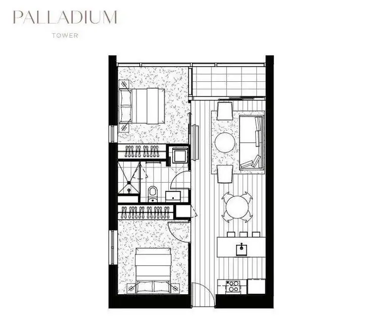 Floorplan of Homely apartment listing, 1201/245 City Road, Southbank VIC 3006