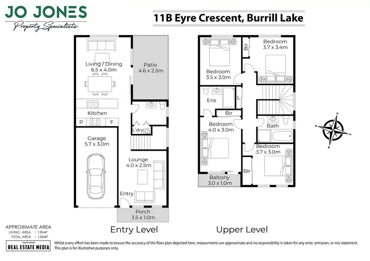 Floorplan of Homely semi-detached listing, 11B Eyre Crescent, Burrill Lake NSW 2539