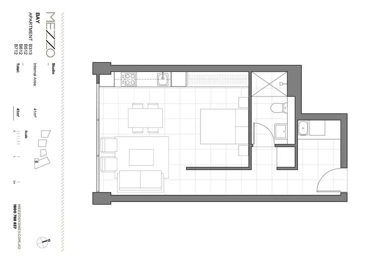 Floorplan of Homely apartment listing, B312/89 Bay Street, Glebe NSW 2037