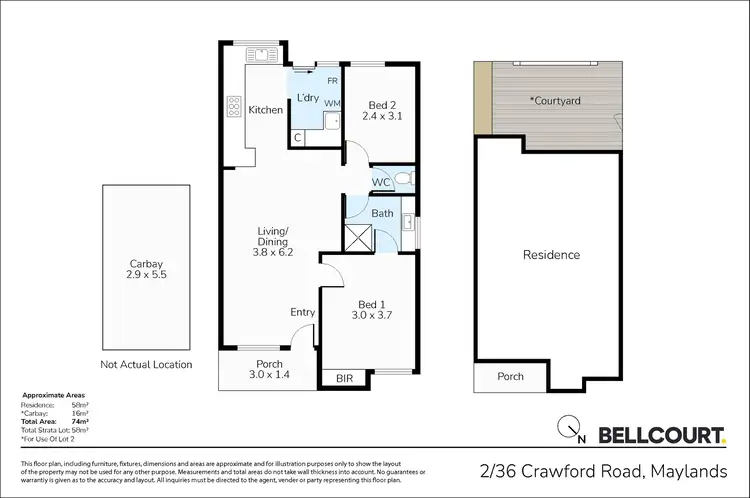 Floorplan of Homely villa listing, 2/63 Crawford Road, Maylands WA 6051