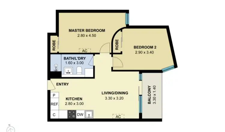 Floorplan of Homely apartment listing, 512/8 Daly Street, South Yarra VIC 3141