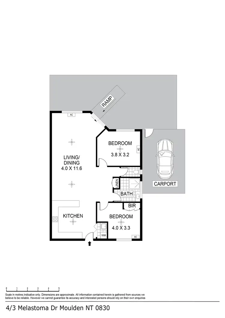 Floorplan of Homely unit listing, 4/3 Melastoma Drive, Moulden NT 830