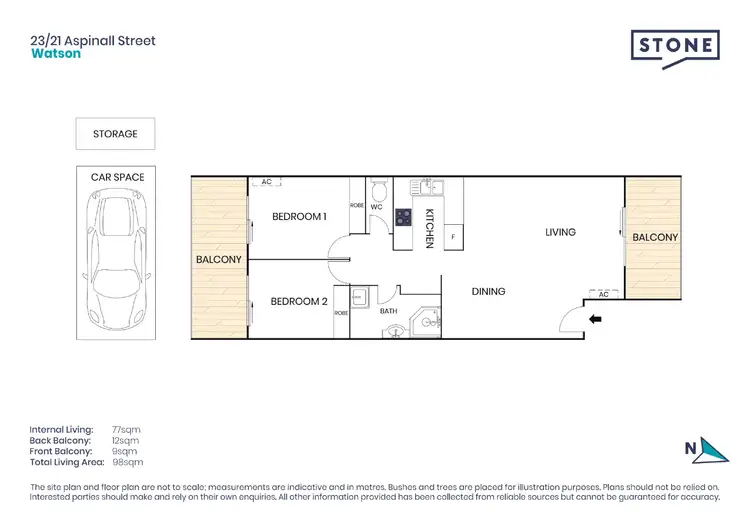 Floorplan of Homely unit listing, 23/21 Aspinall Street, Watson ACT 2602