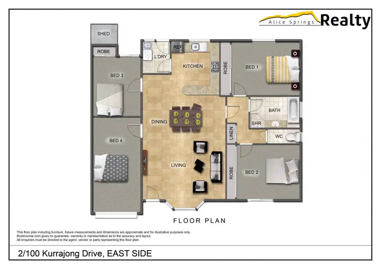 Floorplan of Homely semi-detached listing, 2/100 Kurrajong Drive, East Side NT 870