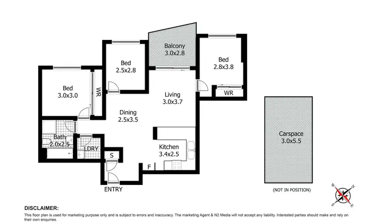 Floorplan of Homely apartment listing, 26/2 Wentworth Avenue, Toongabbie NSW 2146