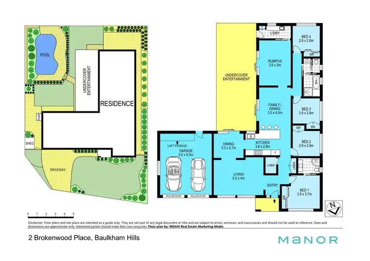 Floorplan of Homely house listing, 2 Brokenwood Place, Baulkham Hills NSW 2153