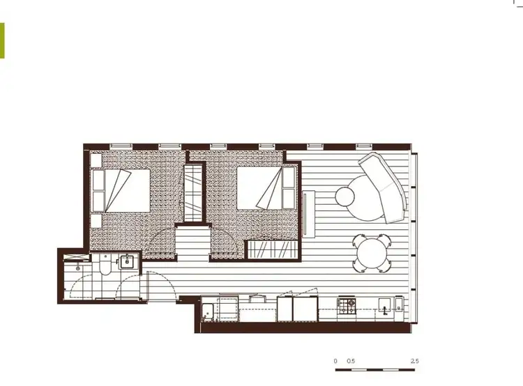 Floorplan of Homely apartment listing, 2305/58 Clarke Street, Southbank VIC 3006
